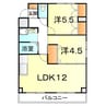 トーカヒルズ 2LDKの間取り