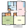 シャネルスィート 2DKの間取り