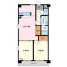 コーラル半田 2LDKの間取り