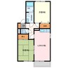 セジュールＭＭ 2LDKの間取り