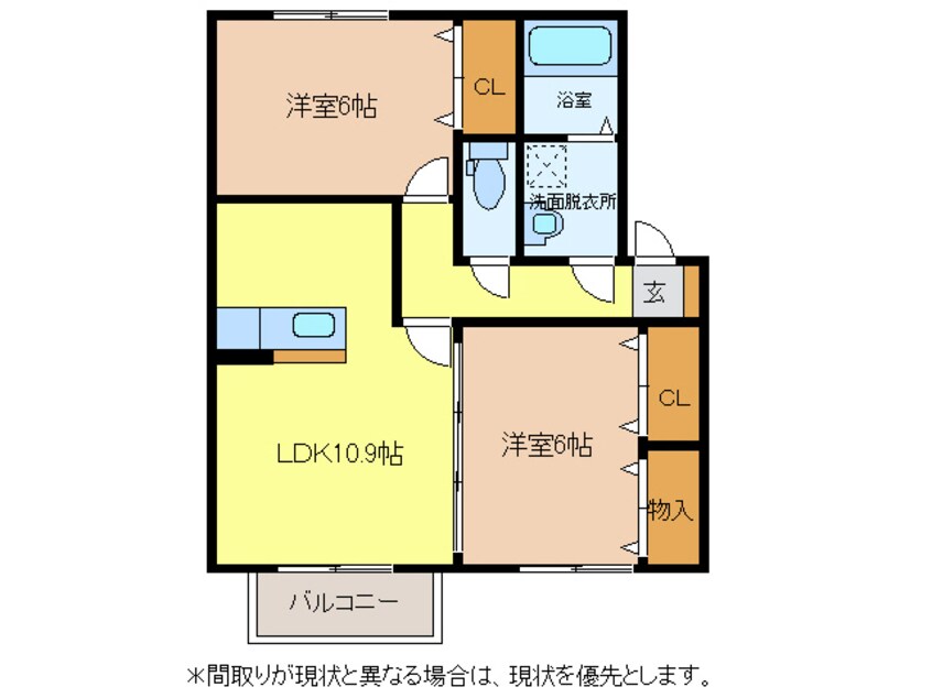 間取図 ヴィラ中島Ⅱ