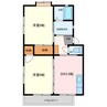 OASIS SATONAKA 2DKの間取り