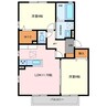プルミエ 2LDKの間取り