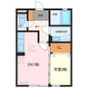 フォンテーヌ　Ⅰ 1DKの間取り