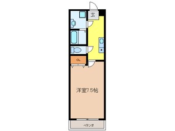 間取図 Ｂｌｕｅ　Ｗｉｎｇ鯉江本町