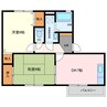 グリーンハイツ 2DKの間取り