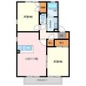 サンハイム　ホウゲツ 2LDKの間取り