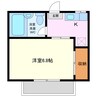 タウニーあけぼの Ｂ 1Kの間取り