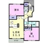 フィルグラット 2LDKの間取り