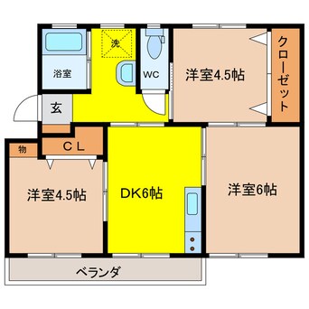 間取図 宮津団地　5棟