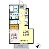 サンヒルズ・Σ 1LDKの間取り