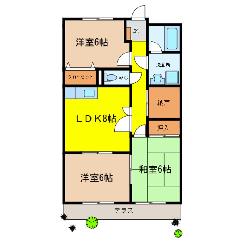 間取図 カーサ山の手