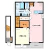 カーサセレノⅡ 1LDKの間取り