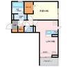 リンドベルク 1LDKの間取り
