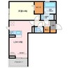 リンドベルク 1LDKの間取り