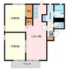 エスペランサⅠ 2LDKの間取り