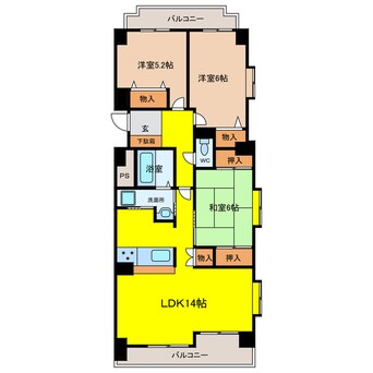 間取図 ライオンズマンション半田