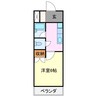 マンションサンスター 1Kの間取り