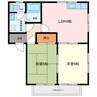 レジデンス八代 2LDKの間取り