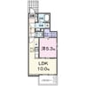 グラシア 1LDKの間取り