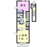 エレガンツニュ－アサヒ 1LDKの間取り