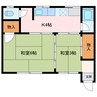 草木貸家 2Kの間取り