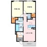 ダイアモンド　エフ　Ⅲ 2LDKの間取り