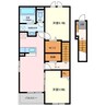 フラワー　Ⅱ 2LDKの間取り