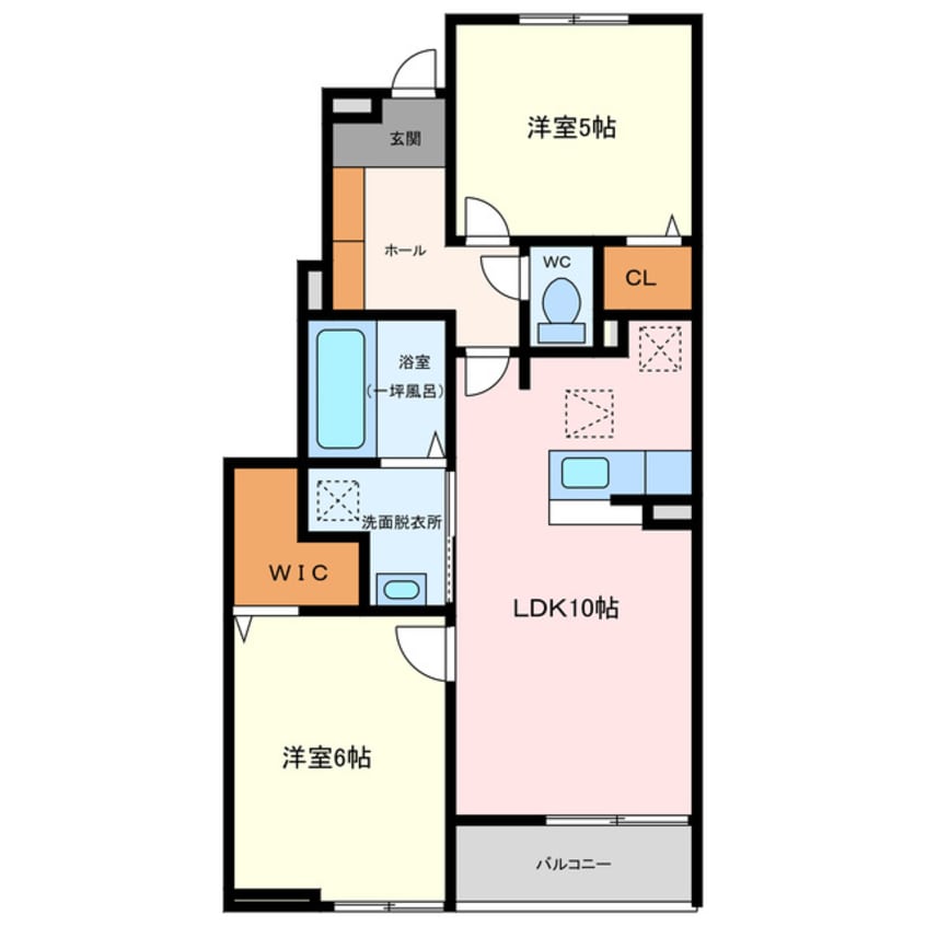 間取図 アンジュ　ワン