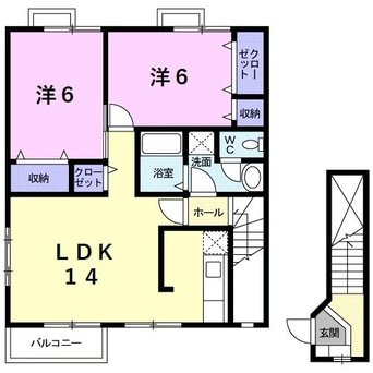 間取図 グリ－ンハイツ宮町Ａ