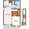 パーシモン 1LDKの間取り
