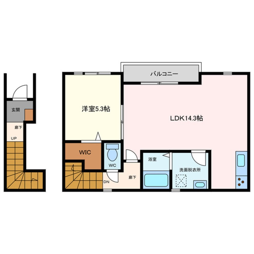 間取図 リーブルファイン成岩東町