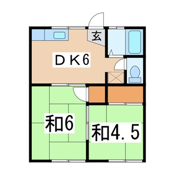 間取図 コーポＢたなぎ