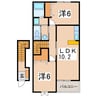 カーサ　グランデＡ 2LDKの間取り