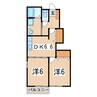サニーハウス 2DKの間取り