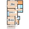 グランパ・イースト 2DKの間取り