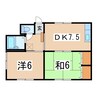 トバハイツ 2DKの間取り