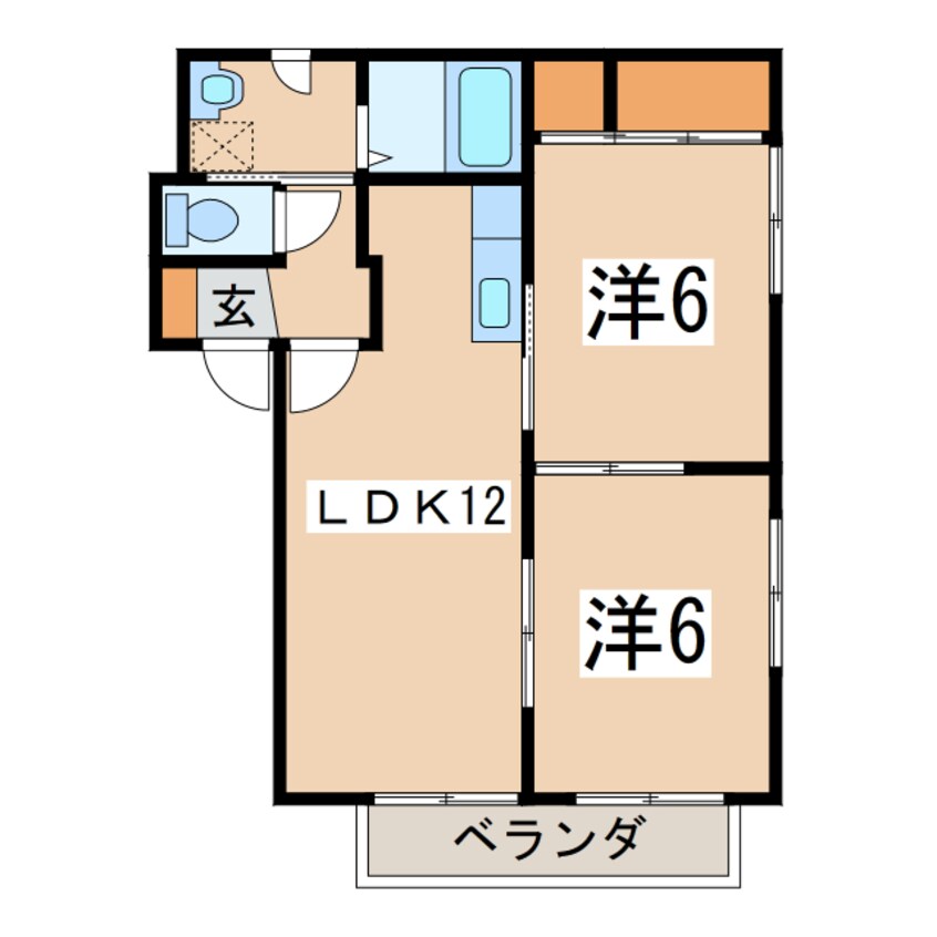 間取図 バリュージュハヤカワ Ｂ