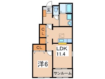 間取図 グリーン・フィールズＮⅡ