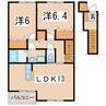 サンホープ 2LDKの間取り