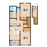 エクセレントⅢ 2LDKの間取り