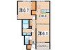 セイバリーハウス 2DKの間取り
