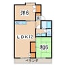 コーポそめや 2LDKの間取り