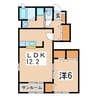 エーデル高松Ｃ 1LDKの間取り