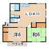 メゾン・ド・ココ 2LDKの間取り