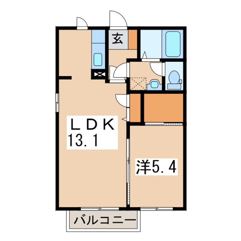 間取図 オーチャードＢ