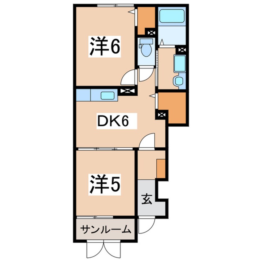 間取図 エレガンテ･カーサ Ｋ.Ａ