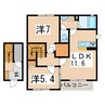 クラヴィエ 2LDKの間取り