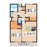 カルベット 2LDKの間取り