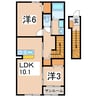 カーサ・ブローテ 2LDKの間取り